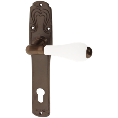Wohnungstürgarnitur Kehl in Messing, antik