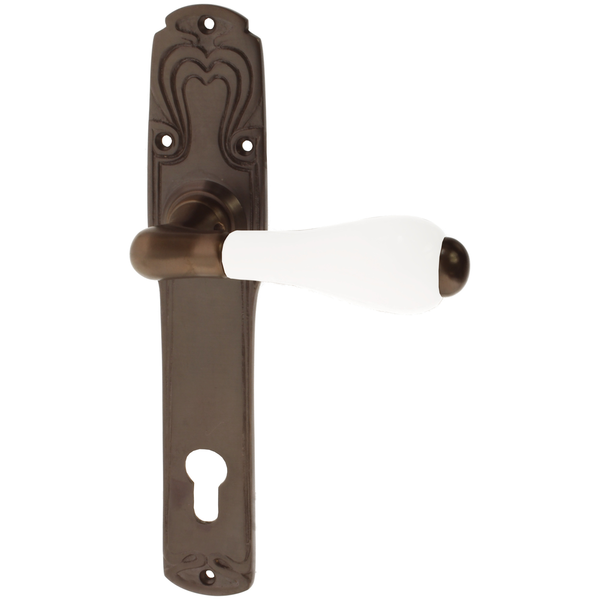 Wohnungstürgarnitur Kehl in Messing, antik