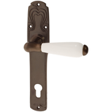 Wohnungstürgarnitur Kehl in Messing, antik
