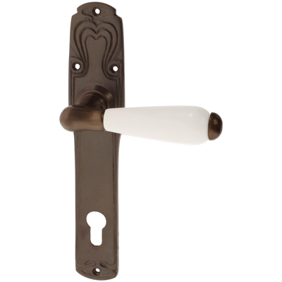 Wohnungstürgarnitur Kehl in Messing, antik
