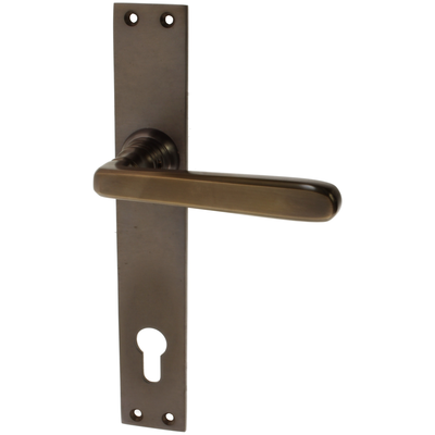 Wohnungstürgarnitur Glan in Messing, antik