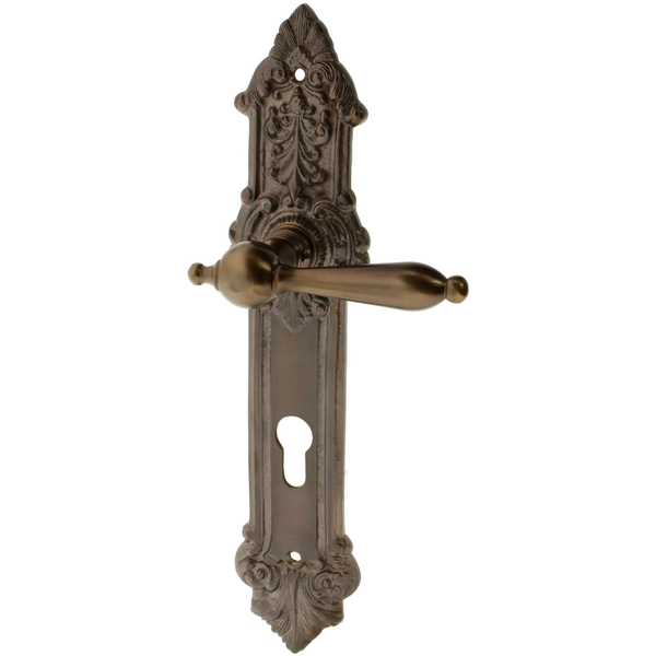 Wohnungstürgarnitur Adalbero in Messing, antik