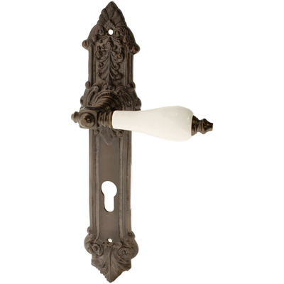 Wohnungstürgarnitur Plauer See in Messing, antik