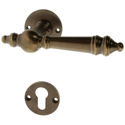 Wohnungstürgarnitur Dol in Messing, antik