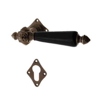 Türbeschlag Jugendstil aus Messing konische Form braun