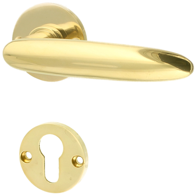 Türbeschlag aus Messing Bauhaus Stil außergewöhnliche Form gold