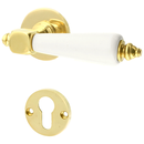 Türbeschlag Bauhaus Stil aus Messing geometrische Form gold