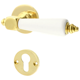 Türbeschlag Bauhaus Stil aus Messing geometrische Form gold