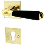 Türbeschlag aus Messing, Bauhaus Stil - quadratische Form | gold
