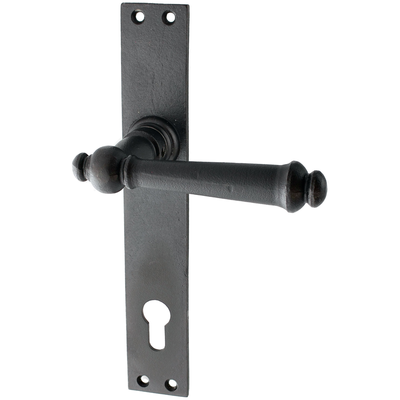 Türbeschlag aus Gusseisen, Gründerzeit - ergonomische Form | authentisch