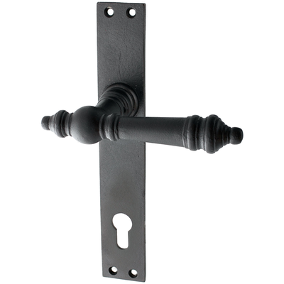 Gusseisen Türbeschlag schwarz klassische Form authentisch