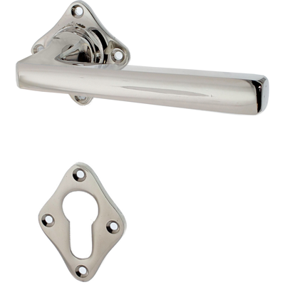 Wohnungstürbeschlag aus Messing - schlanke Form