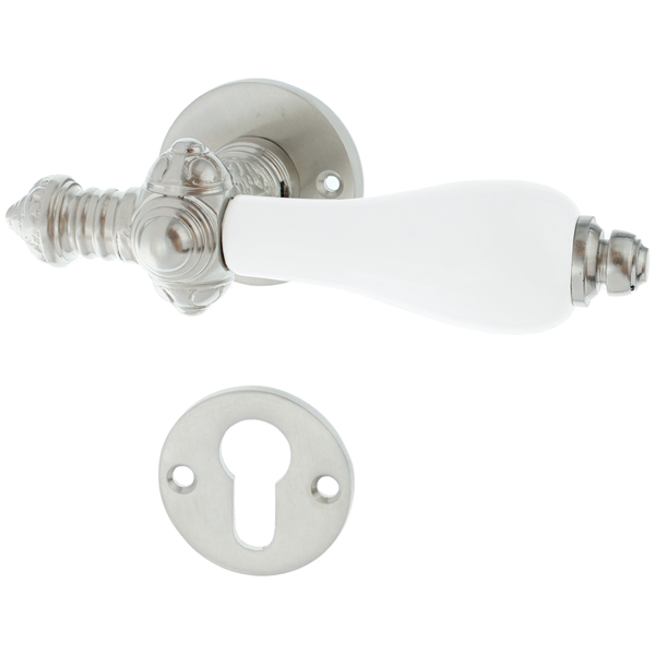 Bauhaus Stil Wohnungstürbeschlag aus Messing - außergewöhnliche Form