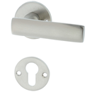 Türbeschlag aus Messing, Bauhaus Stil - elegantes Design | silber