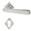 Türbeschlag aus Messing Jugendstil schlanke Form silber matt