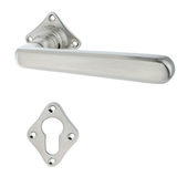 Türbeschlag aus Messing Jugendstil schlanke Form silber matt