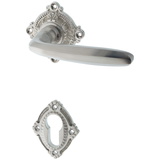 Türbeschlag Jugendstil aus Messing | elegantes Design, silber