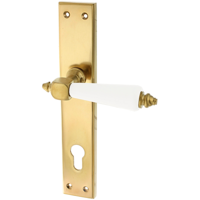 Wohnungstürgarnitur Nietingsee in Messing, patiniert