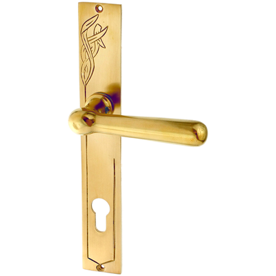 Wohnungstürgarnitur Detlef in Messing, patiniert