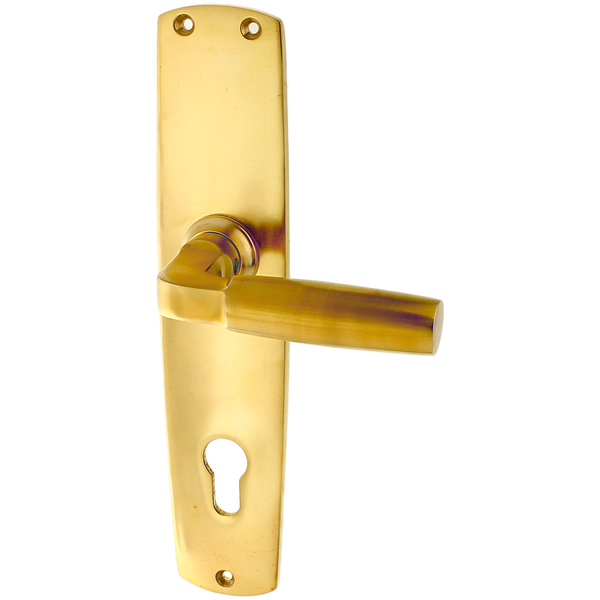 Wohnungstürgarnitur Paar in Messing, patiniert