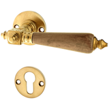 Türbeschlag aus Messing patiniert, matt gold, elegantes Design
