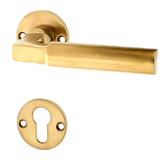 Messing Türbeschlag patiniert gerade Form matt gold