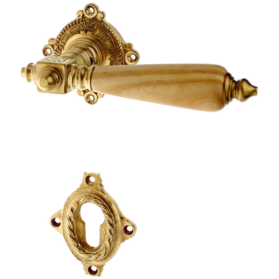 Türbeschlag matt gold aus Messing patiniert zeitloses Design
