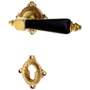 Gründerzeit Wohnungstürbeschlag aus Messing - elegantes Design