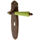 Jugendstil Zimmertürbeschlag aus Messing - geschwungene Form