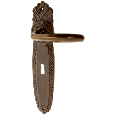 Türbeschlag braun aus Messing dunkel patiniert klassische Form