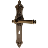 Zimmertürgarnitur Dietwald in Messing, antik