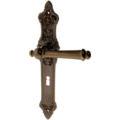 Zimmertürgarnitur Dietwald in Messing, antik