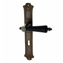 Türbeschlag Jugendstil aus Messing verziertes Muster braun