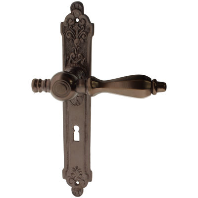 Zimmertürgarnitur Adelgunde in Messing, antik