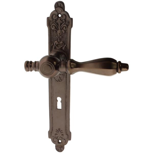 Zimmertürgarnitur Adelgunde in Messing, antik