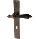 Zimmertürgarnitur Borchert in Messing, antik