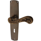 Zimmertürbeschlag aus Messing - Jugendstil - klassische Form