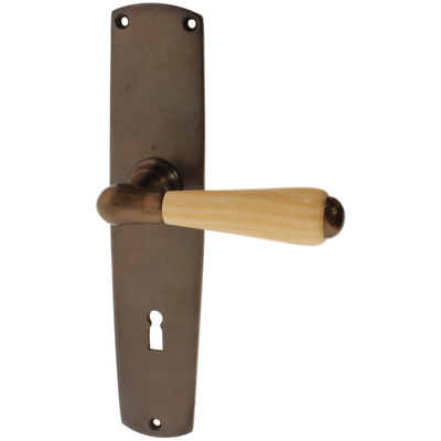 Türbeschlag aus Messing, schlichtes Design | braun
