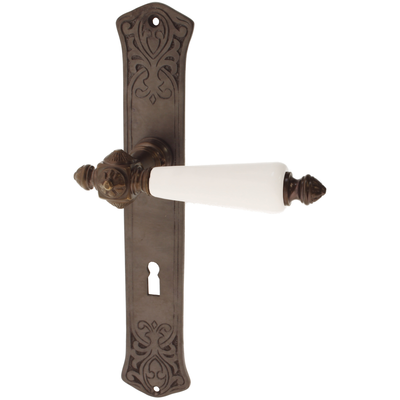 Zimmertürbeschlag aus Messing - Jugendstil - konische Form