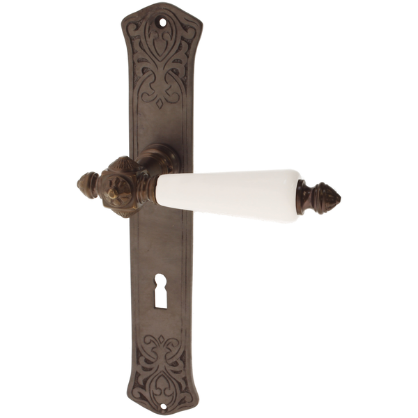 Zimmertürbeschlag aus Messing - Jugendstil - konische Form