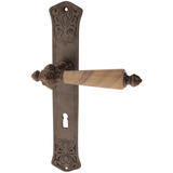 Türbeschlag Jugendstil aus Messing | klassische Form, braun
