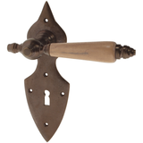 Zimmertürgarnitur Berkel in Messing, antik