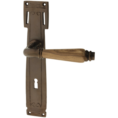 Zimmertürgarnitur Erdmute in Messing, antik