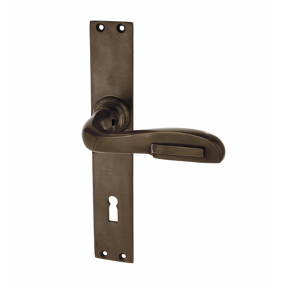Türbeschlag aus Messing Jugendstil ergonomische Form braun