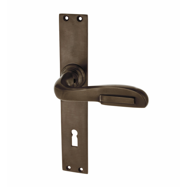 Türbeschlag aus Messing Jugendstil ergonomische Form braun