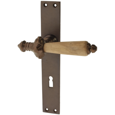 Zimmertürgarnitur Ginnheim in Messing, antik