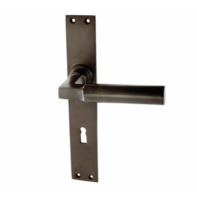 Zimmertürbeschlag aus Messing Bauhaus Stil schlichtes Design klein,mittelgroß