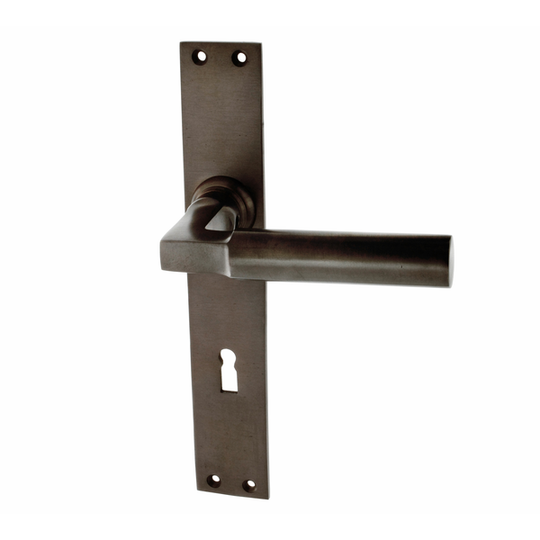 Zimmertürbeschlag aus Messing Bauhaus Stil schlichtes Design klein,mittelgroß
