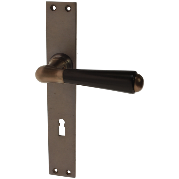 Türbeschlag aus Messing, schlichtes Design | braun