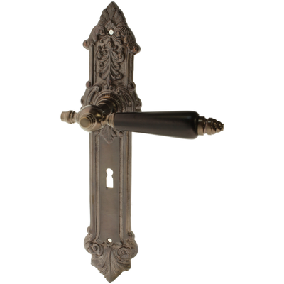 Zimmertürgarnitur Egilmar in Messing, antik